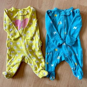 Carter’s Newborn Girl Zip Up Sleepers